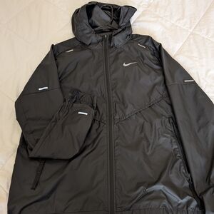 Men's Black Nike Hooded Jacket